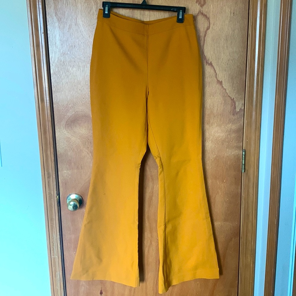 High waisted flare dress pants